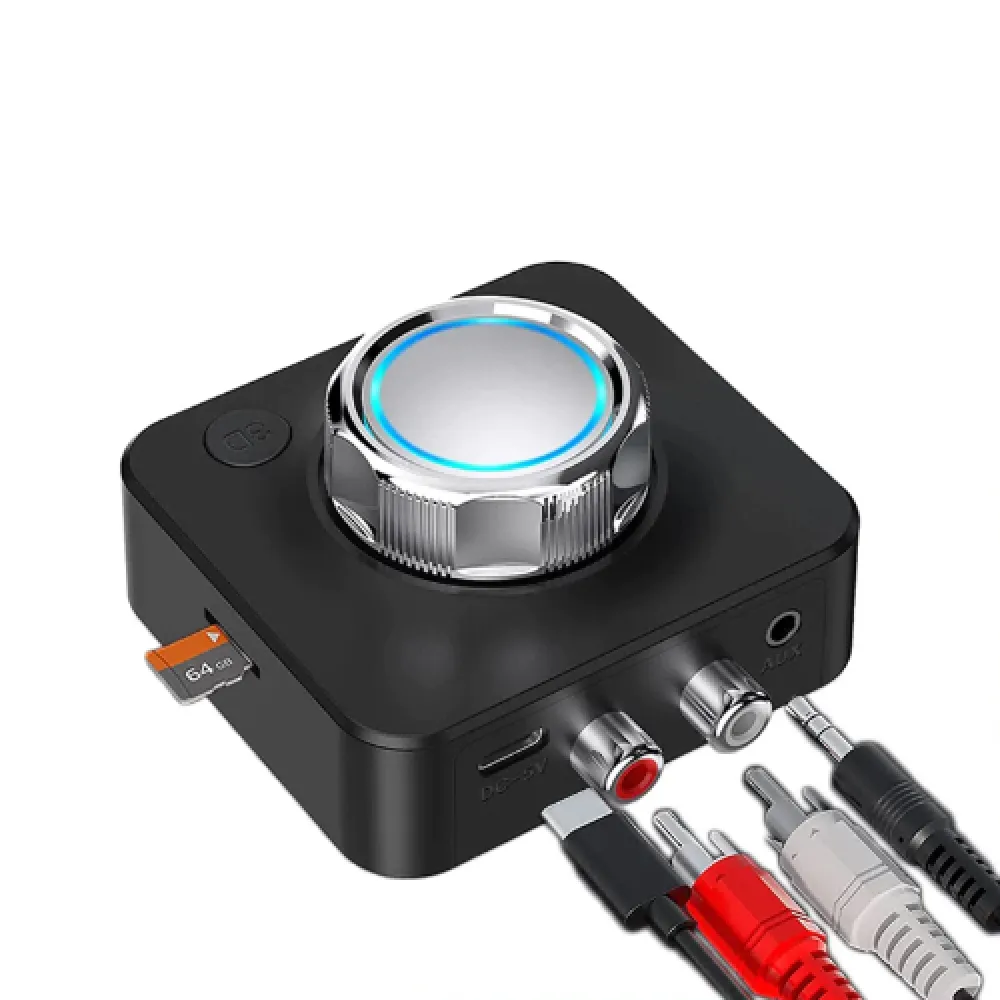Bluetooth 5.0 аудіо приймач ресивер звуку 3D RCA AUX TF, BR04