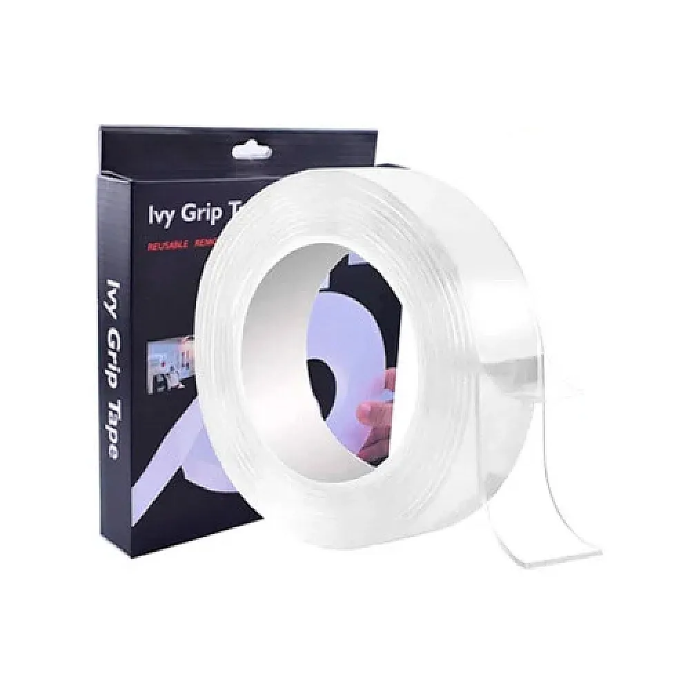 Двухсторонняя клейкая лента многоразовая 5x0.03м Ivy Grip Tape Двухсторонняя клейкая лента многоразовая 5x0.03м Ivy Grip Tape