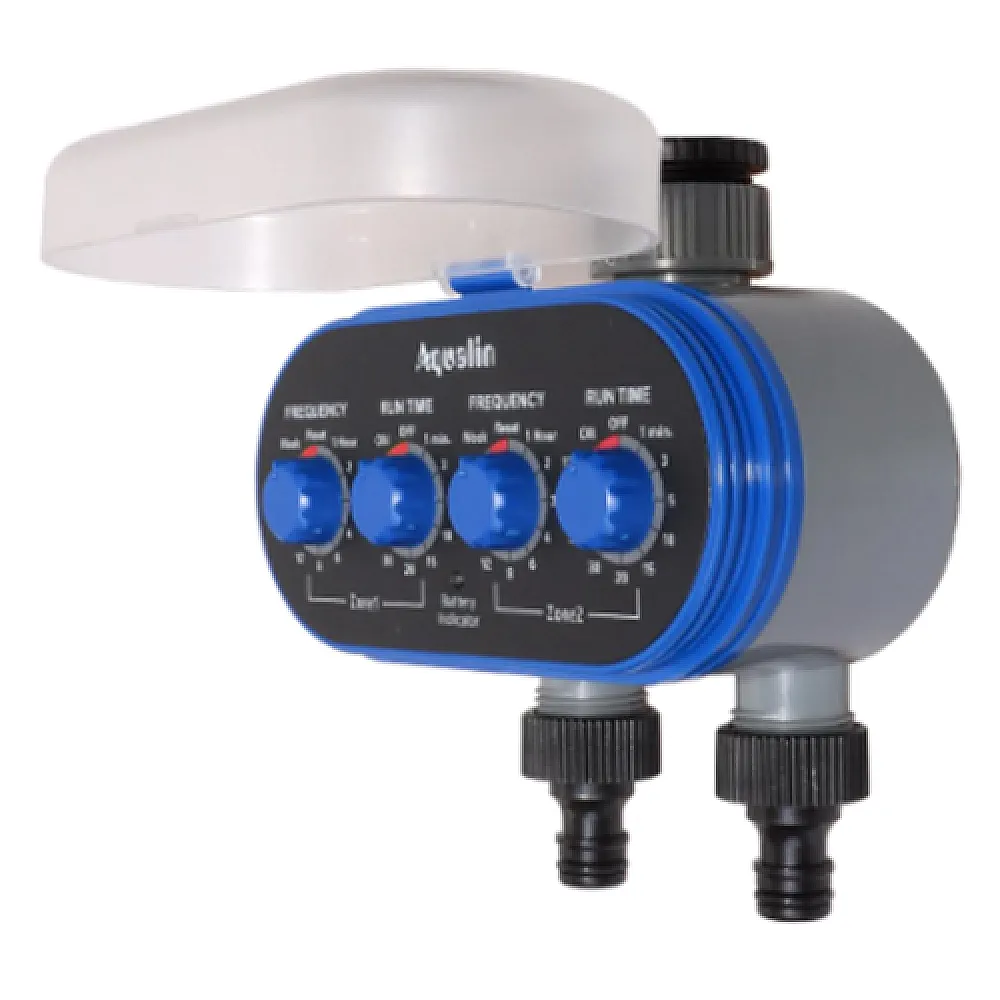 Таймер полива, подачи воды на 2 линии с шаровыми клапанами Aqualin YL21032A