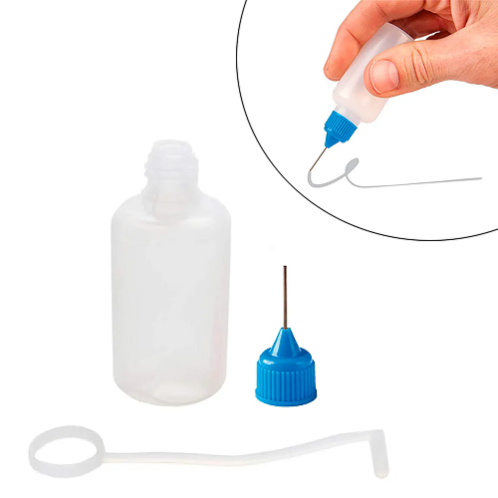 Пляшечка пластикова 5шт 20мл з металевим носиком і ковпачком