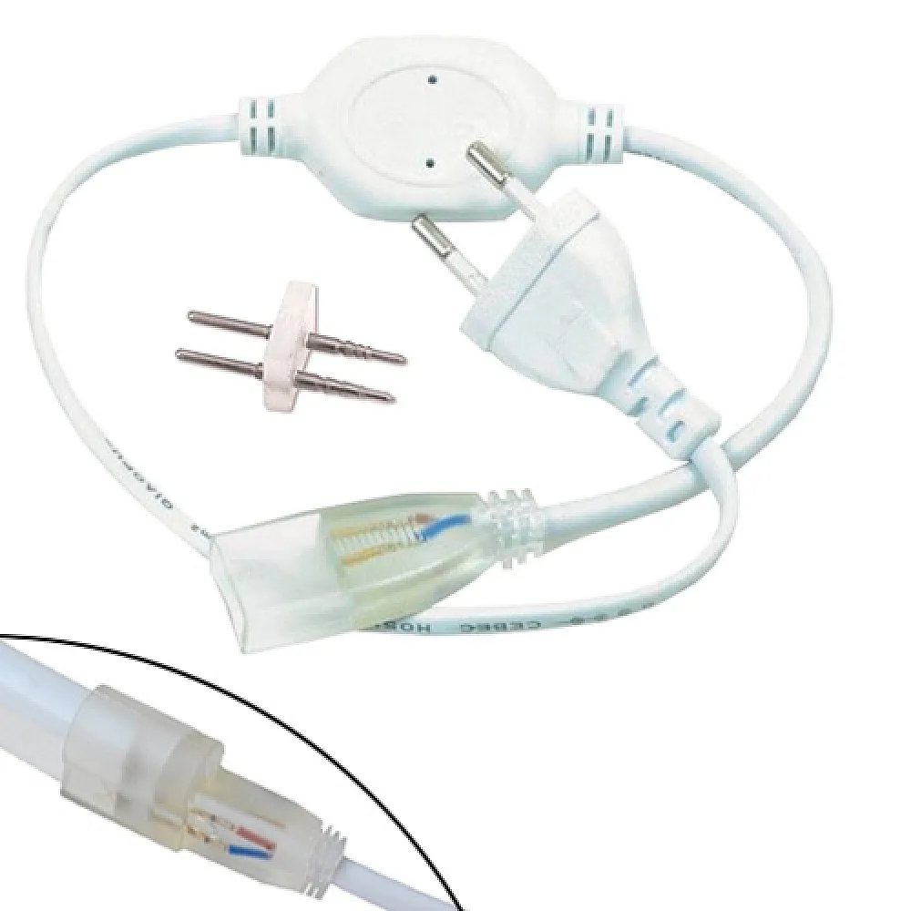 Кабель живлення для гнучкого світлодіодного неону 8х16мм 220В