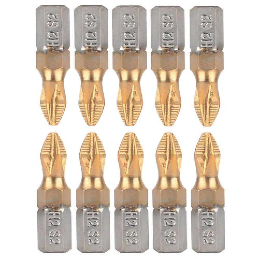 Насадка біта PH2 PH 2 25мм 10шт для шуруповерта 6-гранна хрестоподібна