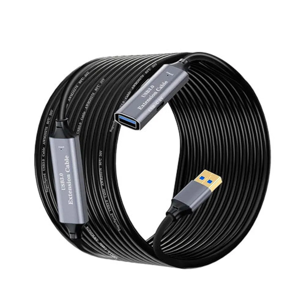 USB 3.0 удлинитель активный репитер, кабель AM - AF с Type-C, 10м, Premium