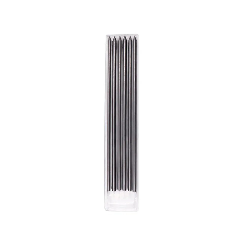Стержни сменные для механического карандаша 6шт, графитовые, черный