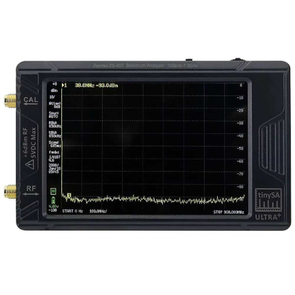 Анализатор спектра 100кГц-7.3ГГц генератор сигналов TinySA Ultra Plus ZS-407 Анализатор спектра 100кГц-7.3ГГц генератор сигналов TinySA Ultra Plus ZS-407