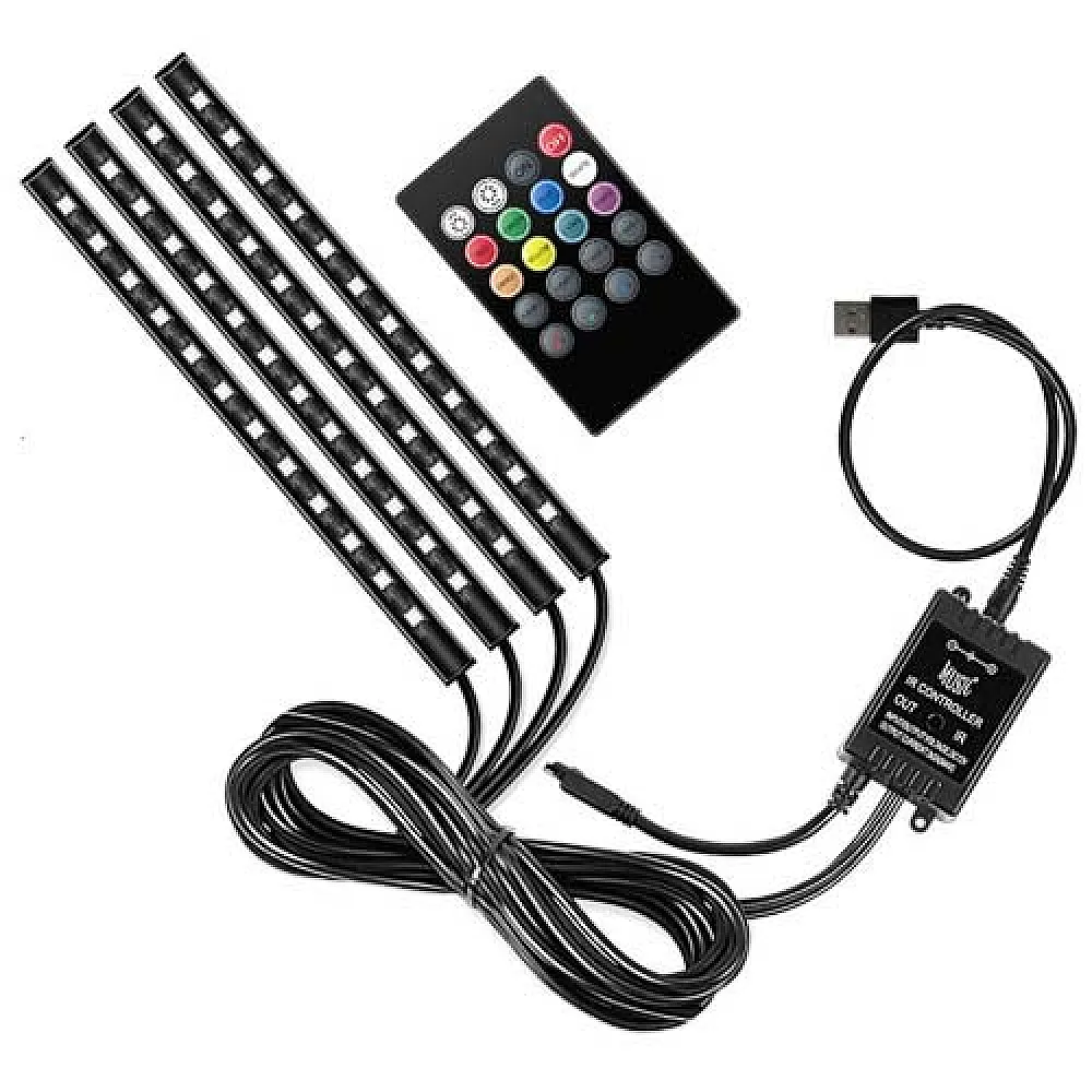 Декоративна RGB LED підсвітка салону авто, світломузика, ДК, USB Декоративна RGB LED підсвітка салону авто, світломузика, ДК, USB