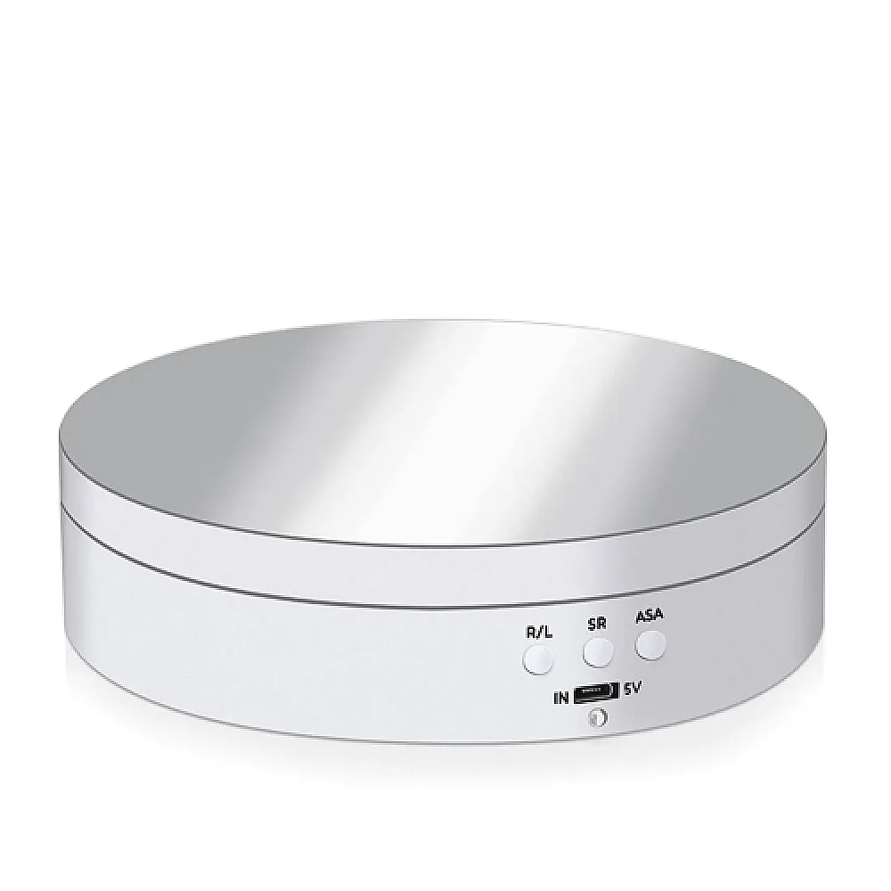 Стенд 13.5см для предметної зйомки 360град з дзеркальною накладкою, 3 швидкості, білий Стенд 13.5см для предметної зйомки 360град з дзеркальною накладкою, 3 швидкості, білий