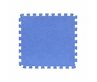 Килимок пазл плюшевий підлоговий 30x30см м’який, 10шт, EVA, синій