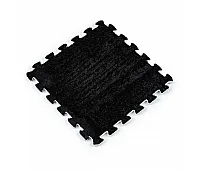 Килимок пазл плюшевий підлоговий 30x30см м’який, 10шт, EVA, чорний