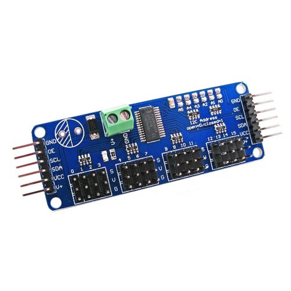 16-кан 12-біт ШІМ Серво контролер PCA9685 Arduino 16-кан 12-біт ШІМ Серво контролер PCA9685 Arduino
