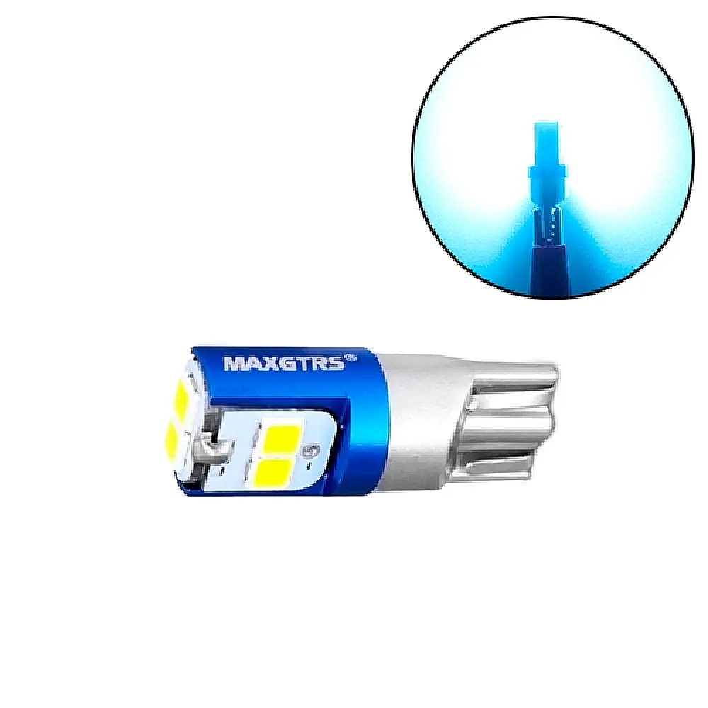 LED T10 W5W лампа в автомобіль, 6 SMD 3030, блакитний
