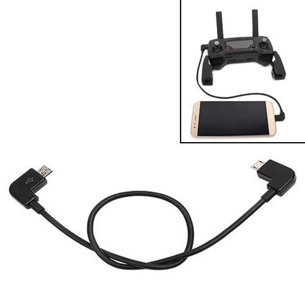 Кабель OTG MicroUSB – MicroUSB для пульта DJI Spark, Mavic Pro/Air, 28см Кабель OTG MicroUSB – MicroUSB для пульта DJI Spark, Mavic Pro/Air, 28см