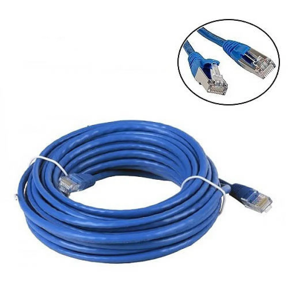 Патч-корд RJ45 47м, сетевой кабель UTP CAT5e 8P8C, LAN, синий