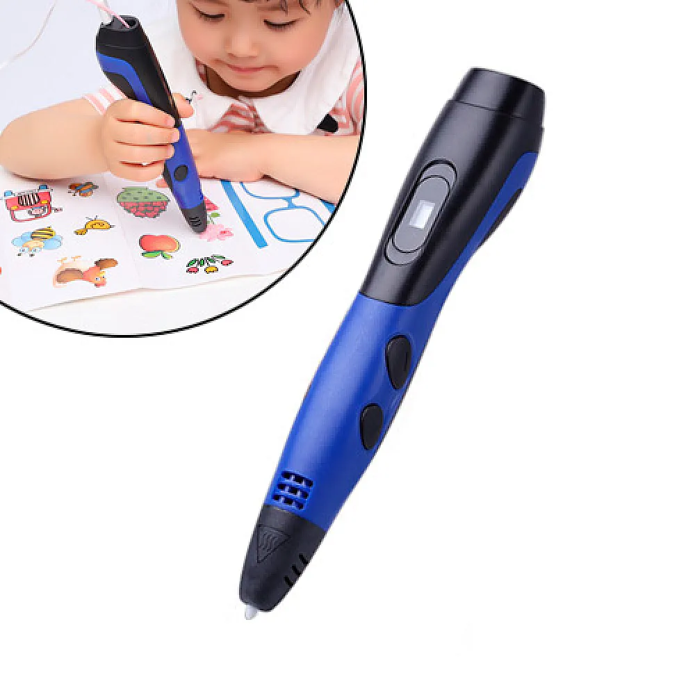 3D-ручка для творчості з OLED-дисплеєм USB Air Pen з філаментом, в чохлі 3D-ручка для творчості з OLED-дисплеєм USB Air Pen з філаментом, в чохлі