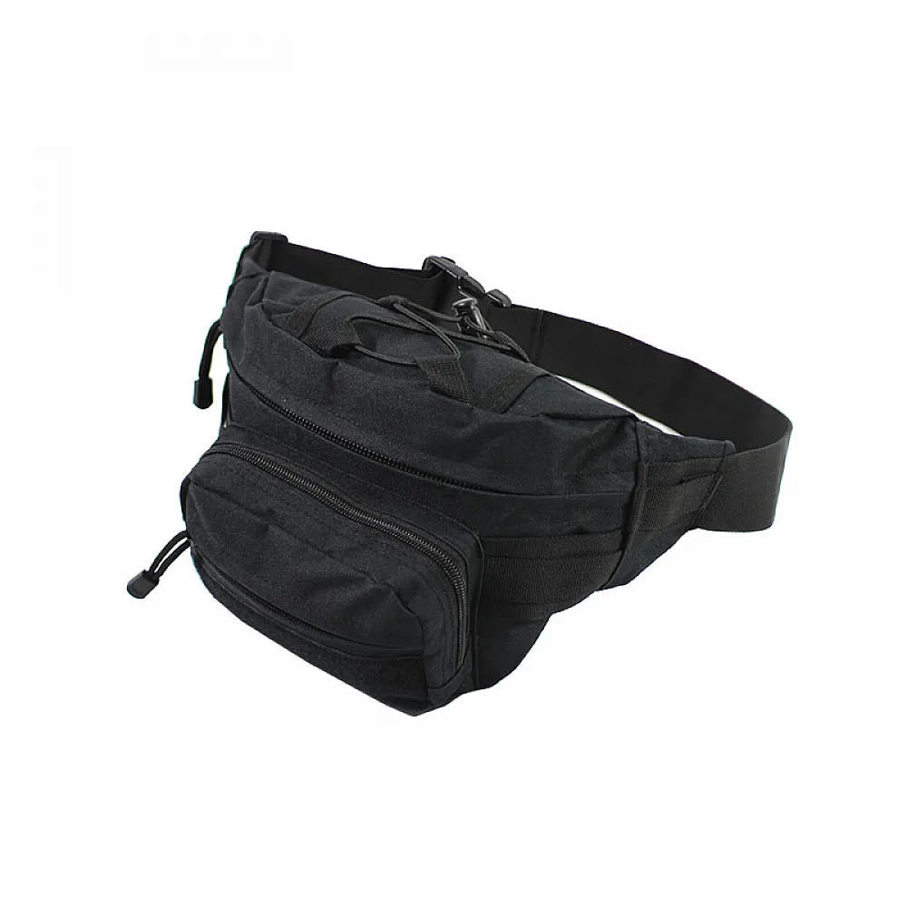 Сумка-бананка тактическая на пояс AOKALI Outdoor A29 Black армейская спецсумка