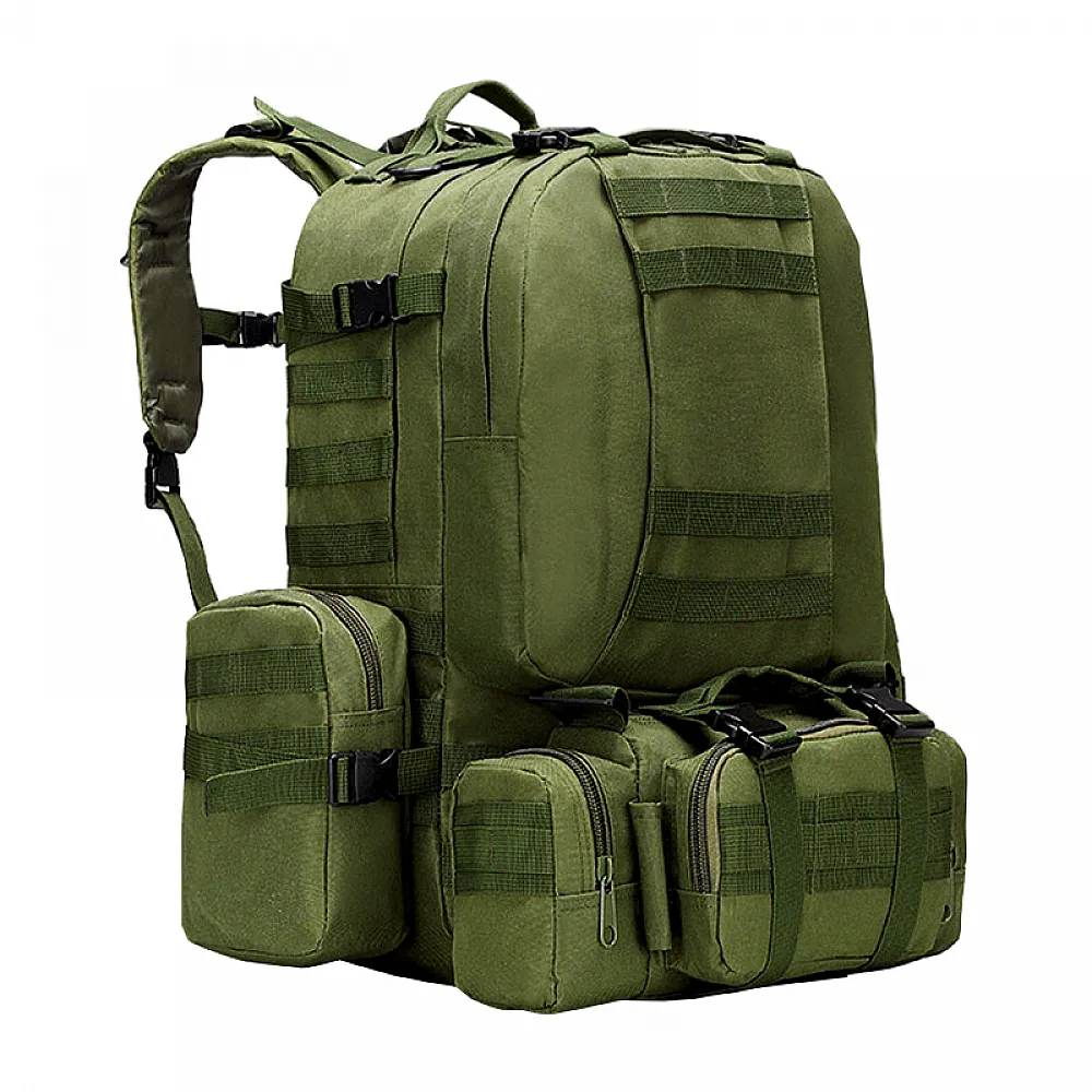 Рюкзак тактический +3 подсумка AOKALI Outdoor B08 Green армейская спецсумка