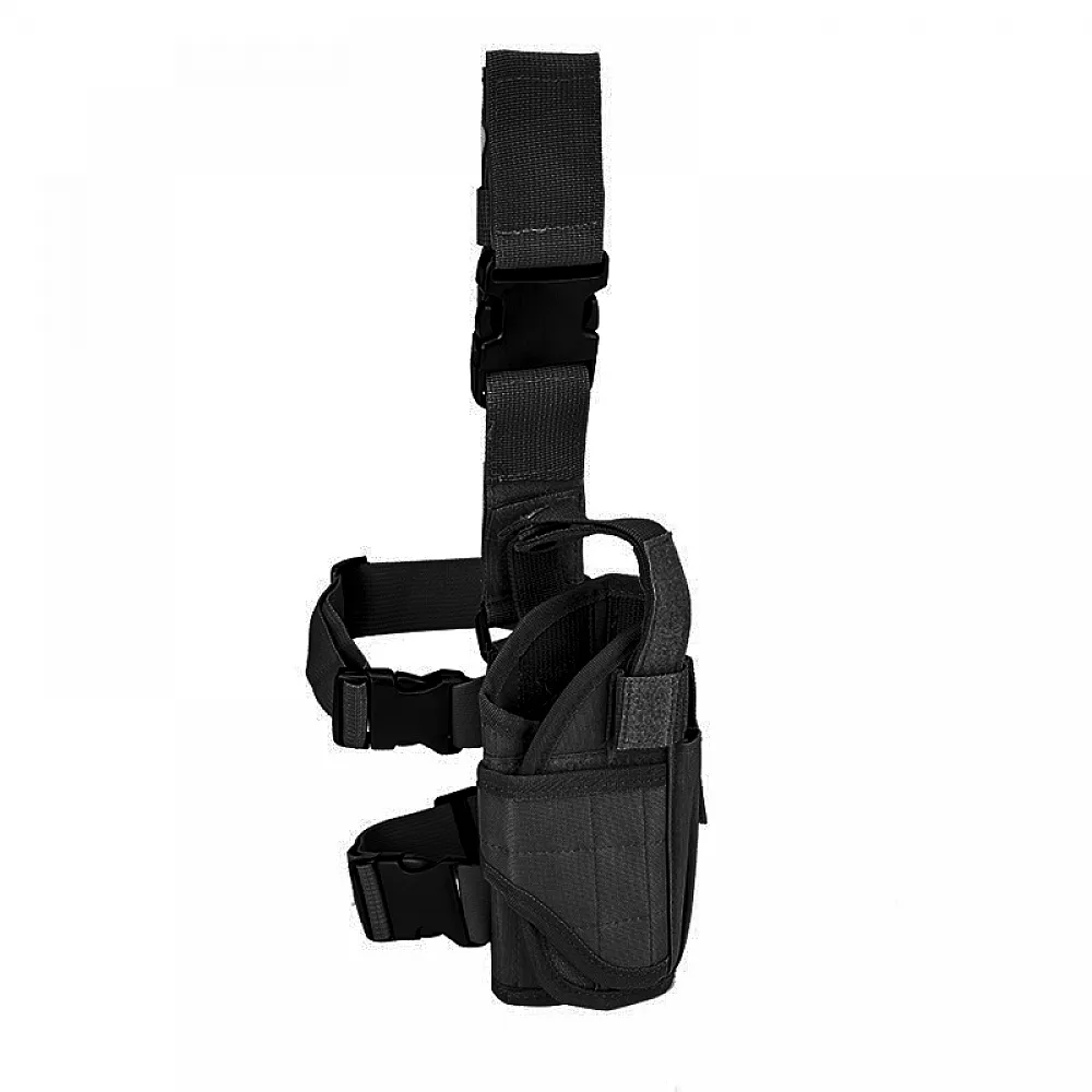 Тактична кобура на ногу на стегна AOKALI Outdoor B18 (Black) чоловіча армійська на ремінцях