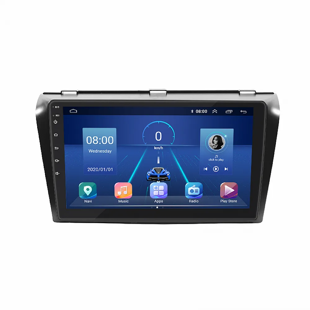 Штатная магнитола 9" Lesko для Mazda 3 I (BK) Рестайлинг 2006-2009 Top 6/128 4G WiFi GPS Мазда