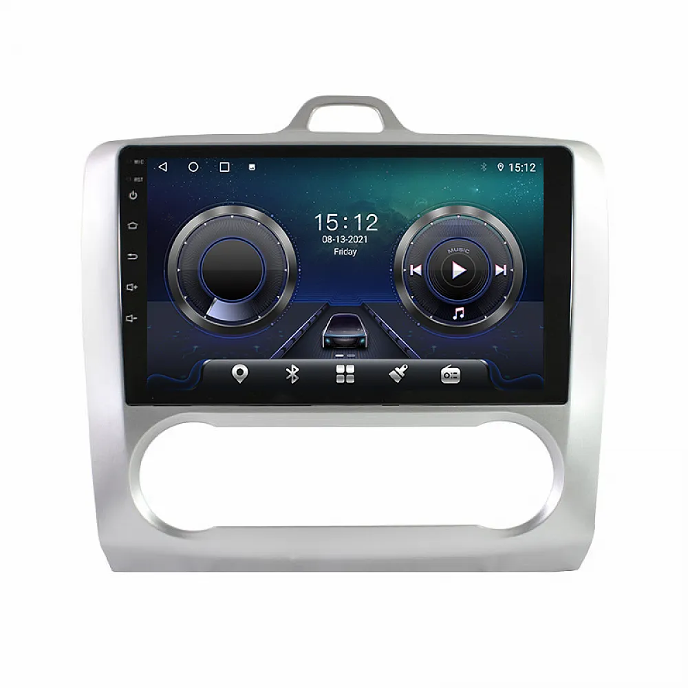 Штатная магнитола Lesko для авто Ford Focus 2 2004-2008 Auto AC 9" 4+32 4G+CarPlay GPS Wi-Fi Premium