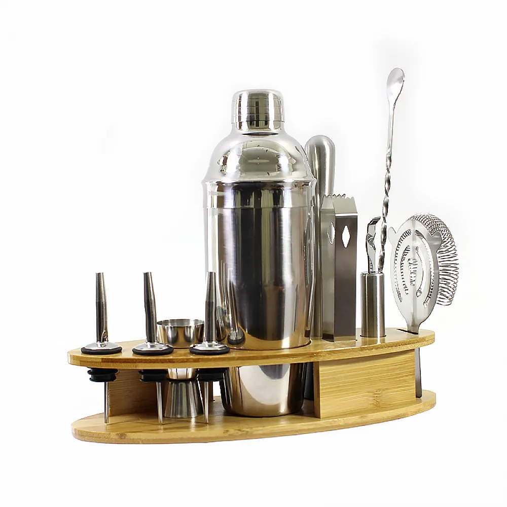 Набор для бара Youchen MC-Y1 из 12 предметов с подставкой инвентарь бармена шейкер гейзер щипцы