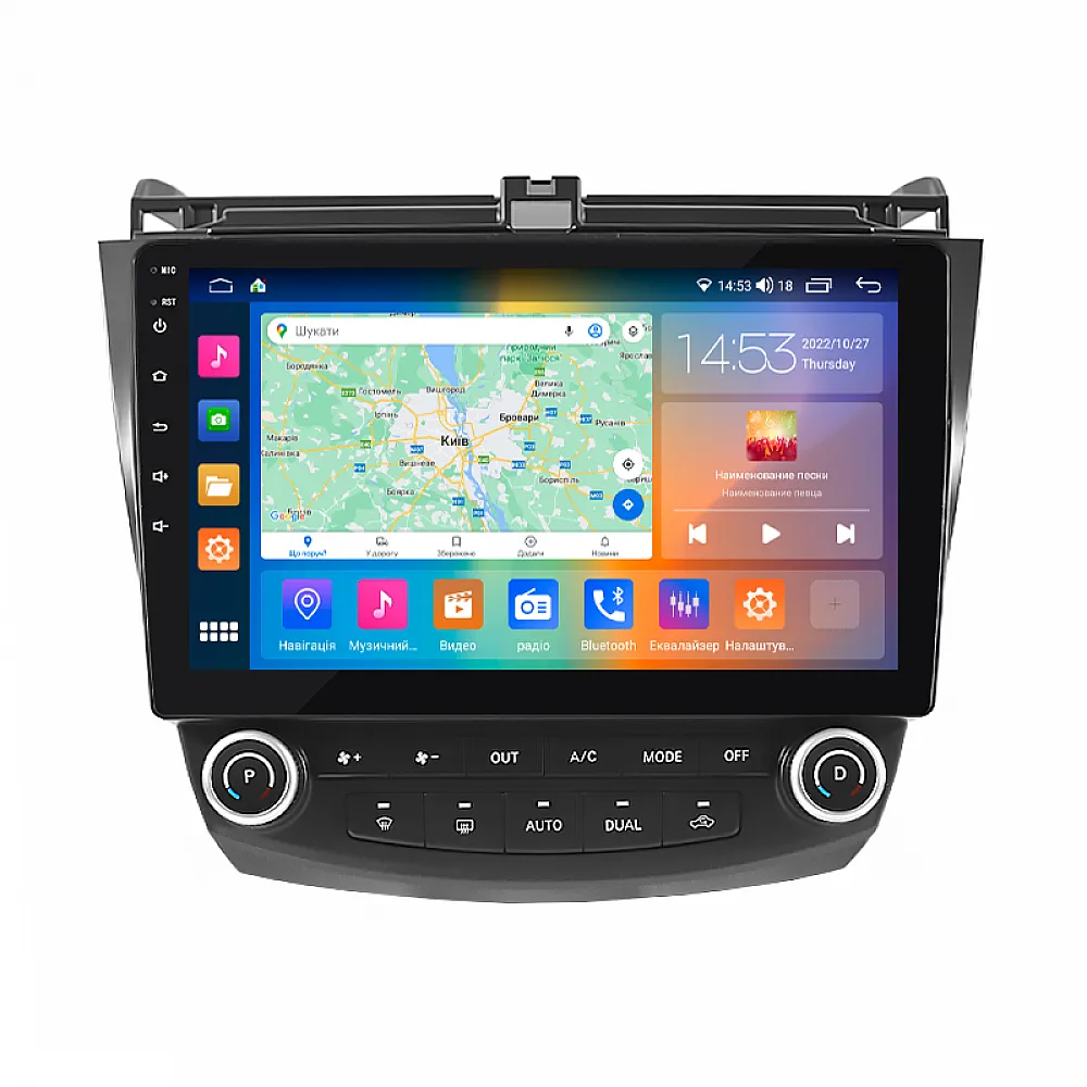Штатна магнітола 10" Lesko для Honda Accord VII Рестайлінг 2005-2008 4/64Gb CarPlay 4G Wi-Fi GPS Prime