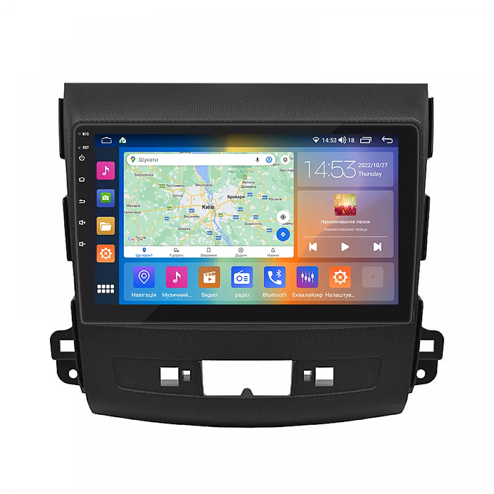 Штатна магнітола 9" Lesko для Mitsubishi Outlander II 2005-2009 4/64Gb CarPlay 4G Wi-Fi GPS Prime Мітцубісі