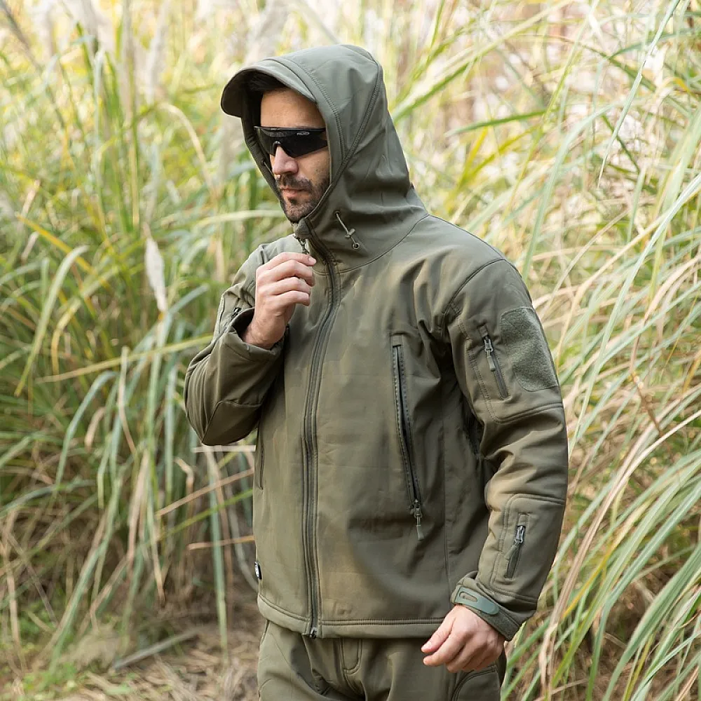 Тактична куртка Pave Hawk PLY-6 Green XL холодостійка військова на флісовій підкладці taktical
