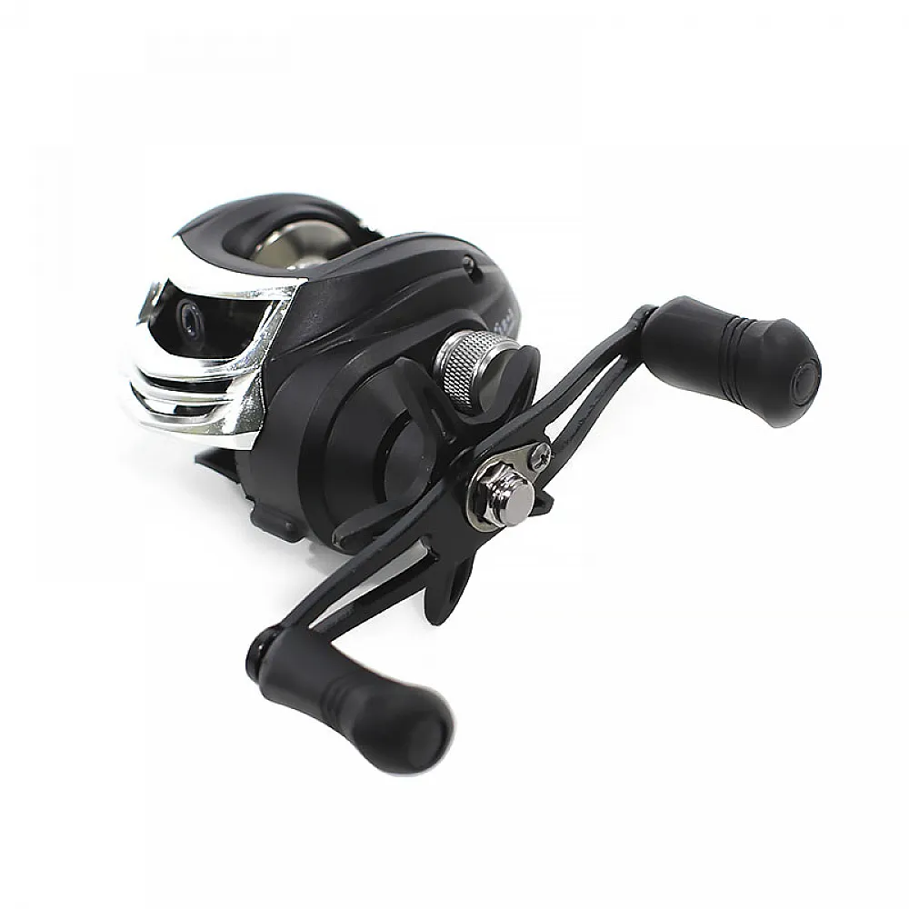 Катушка мультипликаторная Yumoshi AK 201 Black-Silver Left для ловли рыбы левая рука