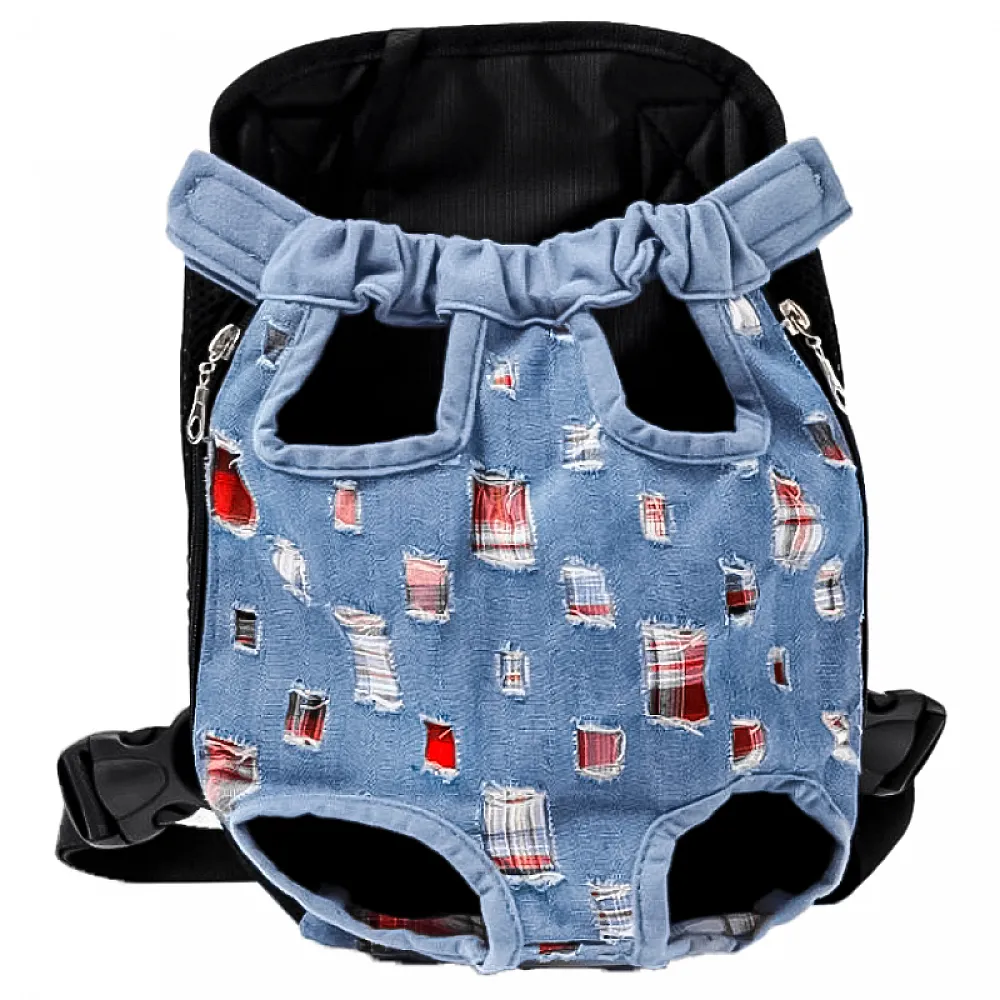 Рюкзак- кенгуру для животных Lesko SY210814 Jeans ragged S Рюкзак- кенгуру для животных Lesko SY210814 Jeans ragged S