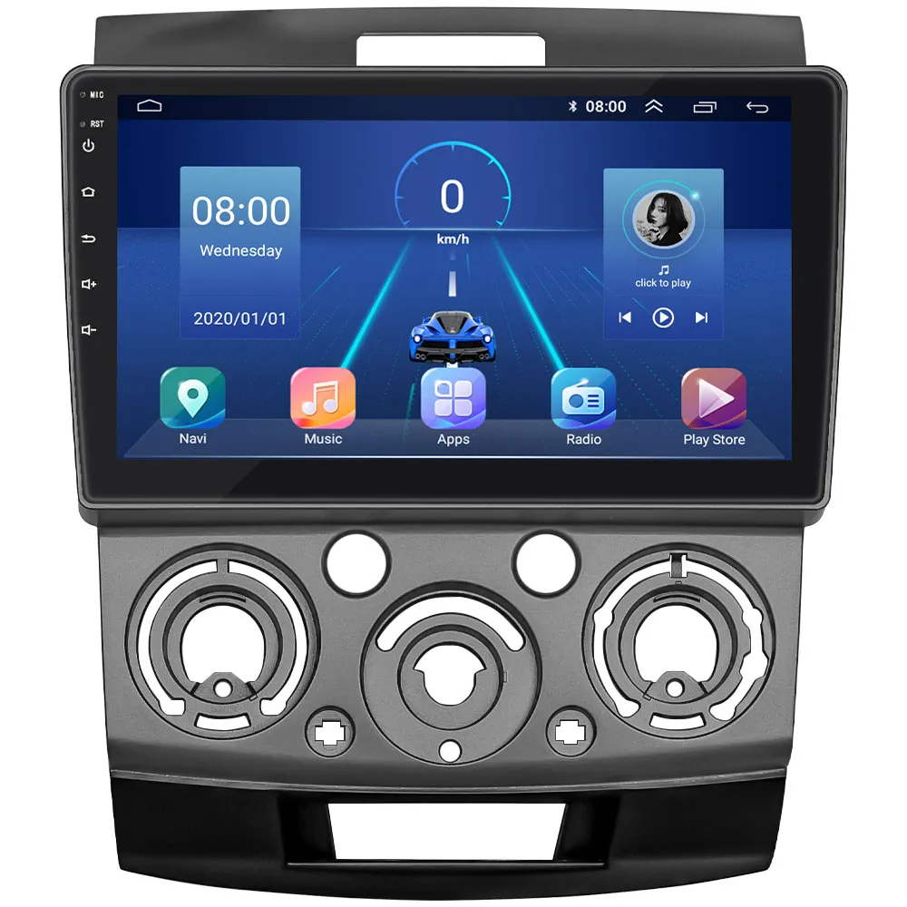 Штатная магнитола Lesko для Ford Ranger II 2006-2009 экран 9" 4/32Gb 4G Wi-Fi GPS Top