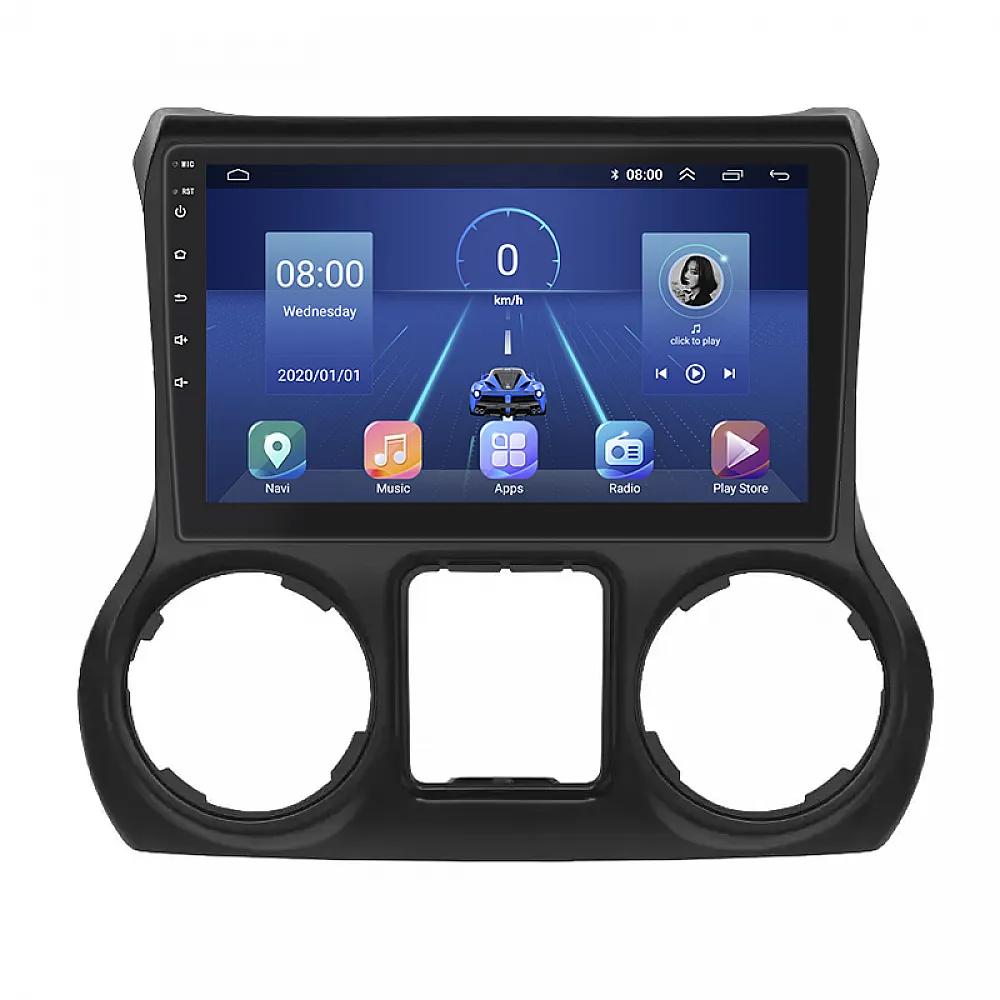 Штатна магнітола Lesko для Jeep Wrangler III (JK) 2007-2018 екран 10" 4/32Gb 4G Wi-Fi GPS Top