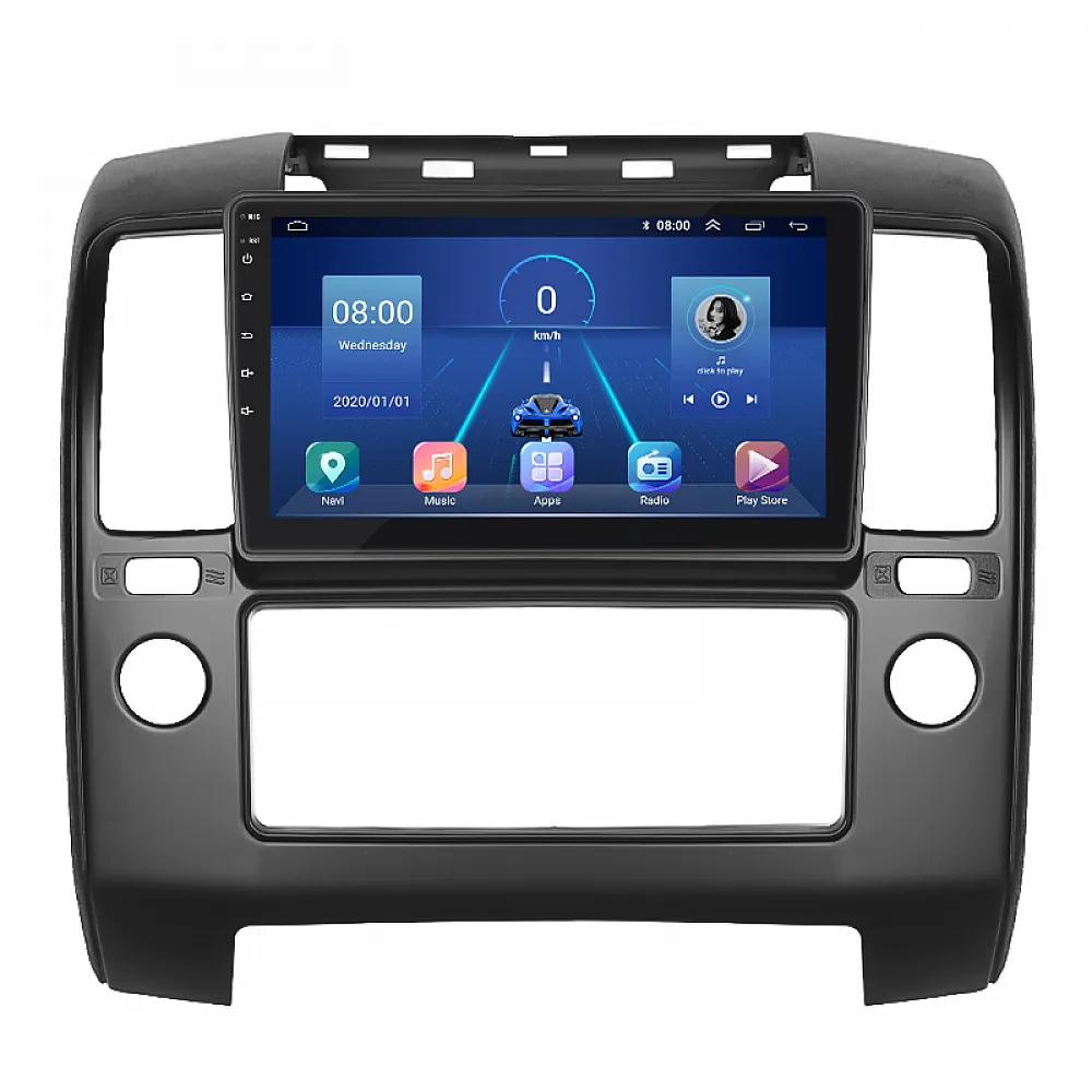 Штатна магнітола Lesko для Nissan Navara (Frontier) III (D40) Рестайлінг 2010-2015 екран 10" 4/32Gb 4G Wi-Fi GPS Top