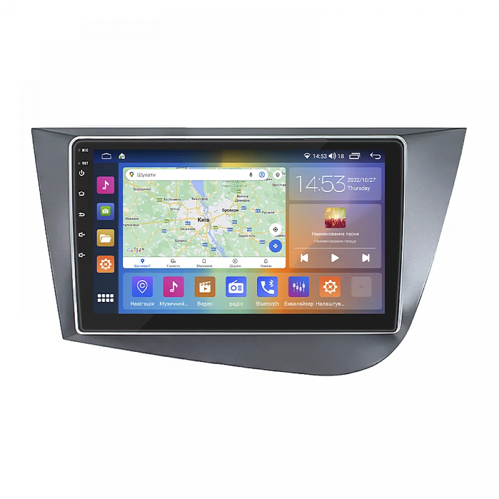Штатна магнітола Lesko для SEAT Leon II 2005-2009 екран 9" 4/64Gb CarPlay 4G Wi-Fi GPS Prime