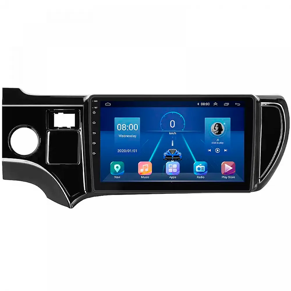 Штатна магнітола Lesko для Toyota Aqua I Рестайлінг 2 2017-2021 екран 9" 6/128Gb 4G Wi-Fi GPS Top