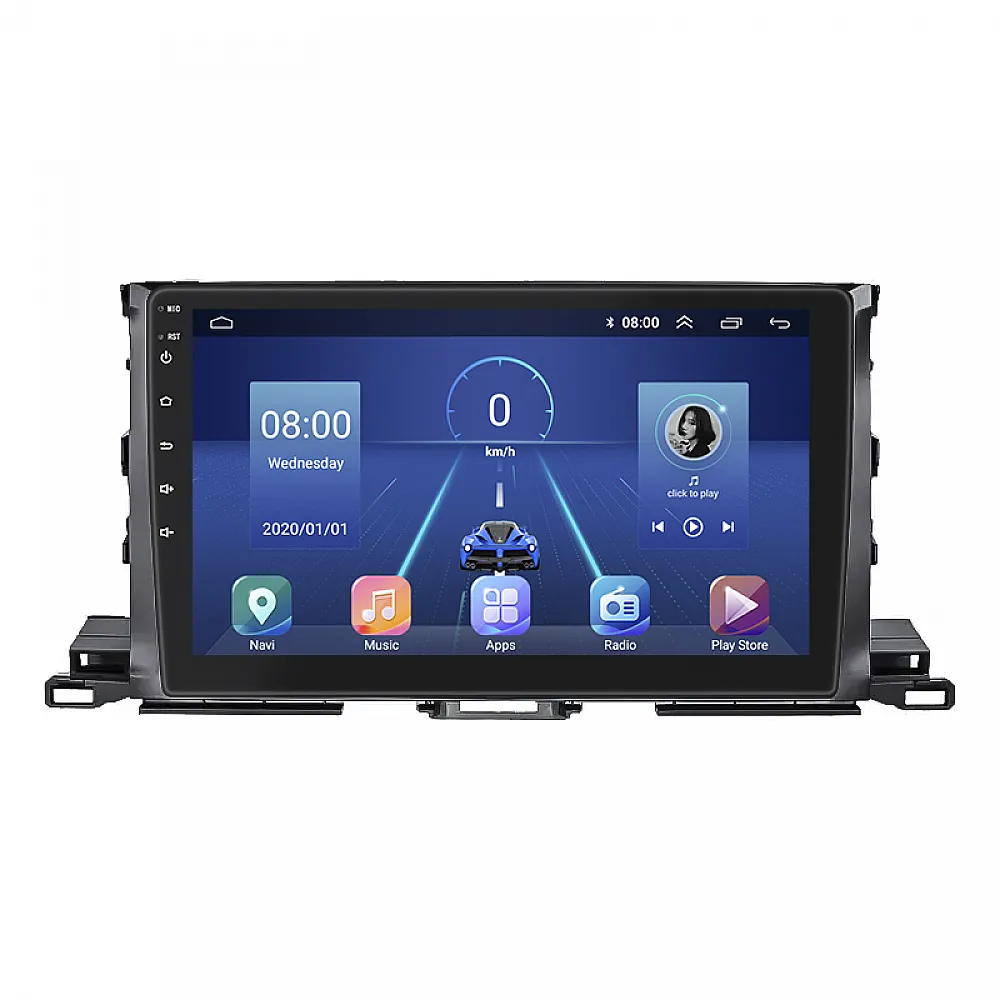 Штатна магнітола Lesko для Toyota Highlander III (U50) 2013-2016 екран 10" 4/32Gb 4G Wi-Fi GPS Top
