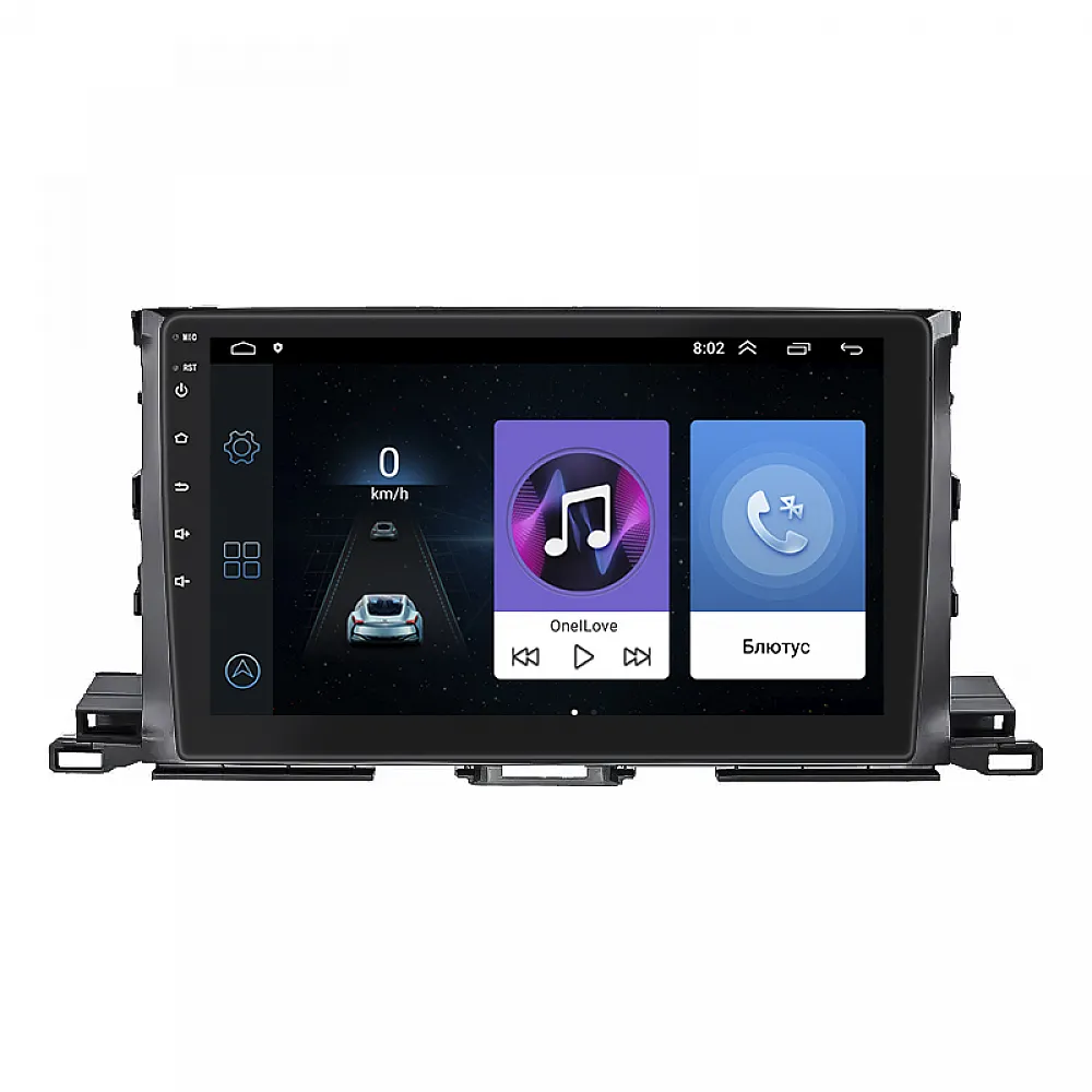 Штатна магнітола Lesko для Toyota Highlander III (U50) Рестайлінг 2016-2019 екран 10" 1/16Gb Wi-Fi GPS Base