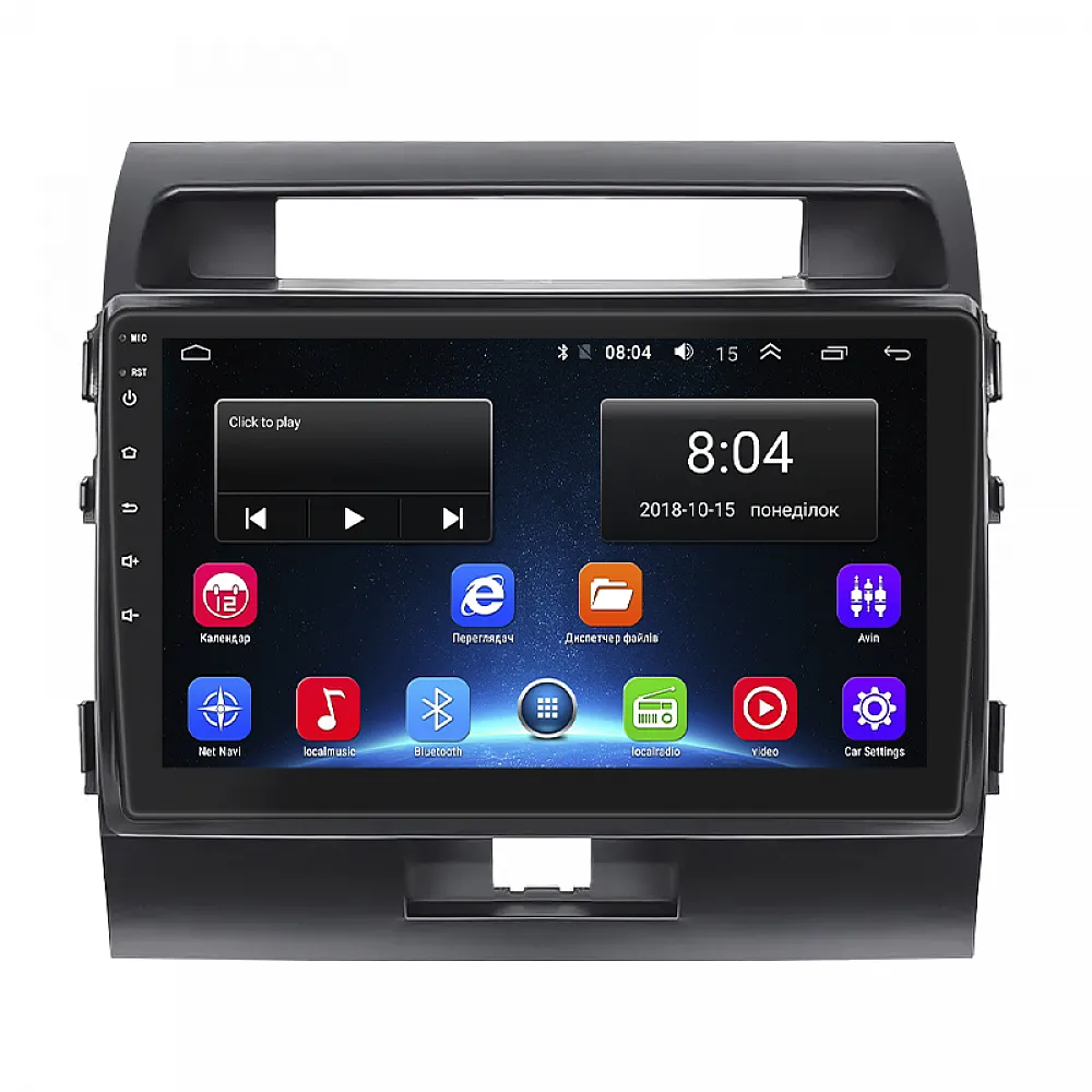 Штатна магнітола Lesko для Toyota Land Cruiser 200 Series 2007-2012 екран 10" 2/32Gb Wi-Fi GPS Base