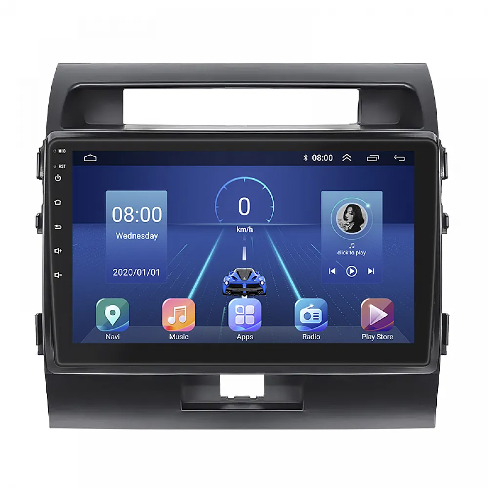 Штатна магнітола Lesko для Toyota Land Cruiser 200 Series 2007-2012 екран 10" 2/32Gb 4G Wi-Fi GPS Top