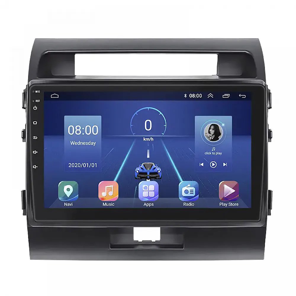 Штатна магнітола Lesko для Toyota Land Cruiser 200 Series Рестайлінг 1 2012-2015 екран 10" 6/128Gb 4G Wi-Fi GPS Top