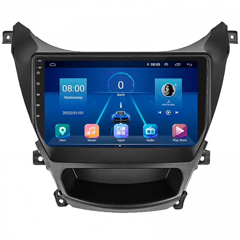 Штатная магнитола Lesko для Hyundai Elantra V (MD) Рестайлинг ver 2 2013-2016 экран 9" 4/32Gb 4G Wi-Fi GPS Top