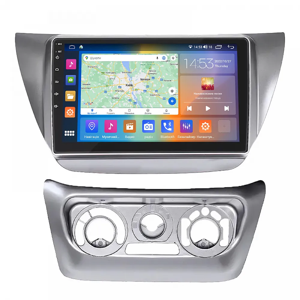 Штатная магнитола Lesko для Mitsubishi Lancer Evolution VIII 2003-2005 экран 9" 2/32Gb CarPlay 4G Wi-Fi GPS Prime