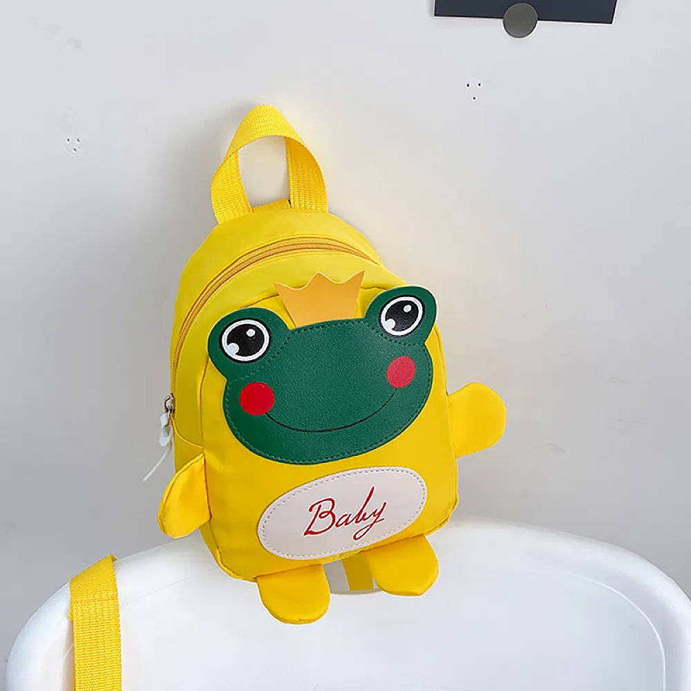 Детский рюкзак A-6864 Frog с ремешком анти-потеряшка Yellow
