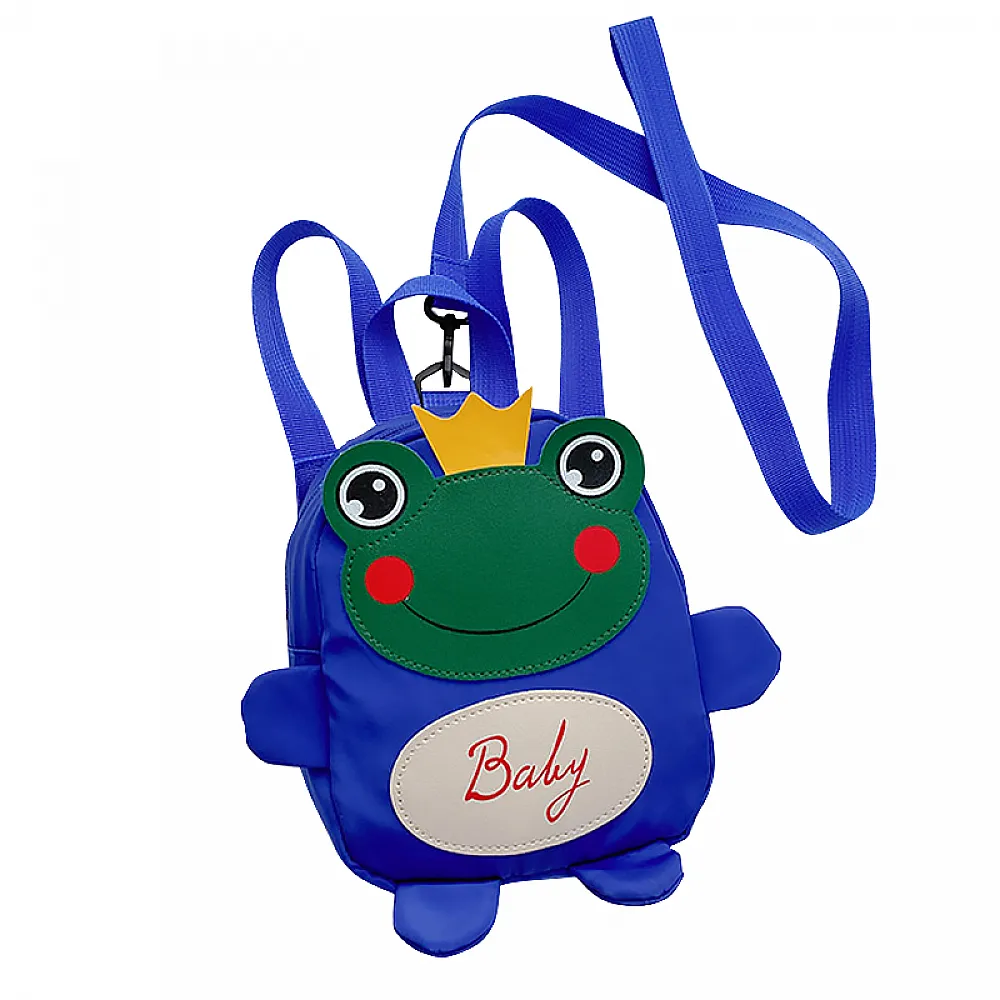 Детский рюкзак A-6864 Frog с ремешком анти-потеряшка Blue