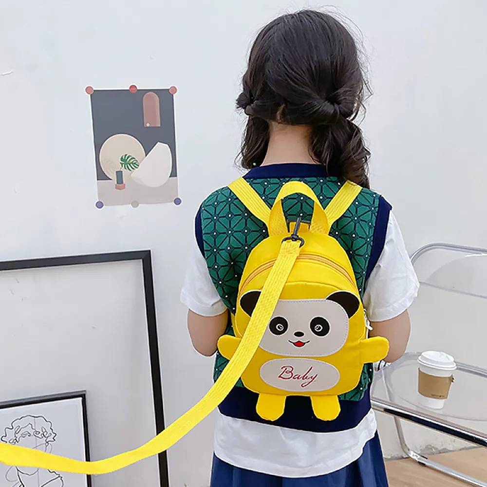 Детский рюкзак A-6864 Panda с ремешком анти-потеряшка Yellow
