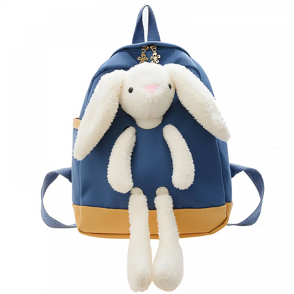 Детский рюкзак A-7757 Bunny на одно отделение с ремешком  Blue