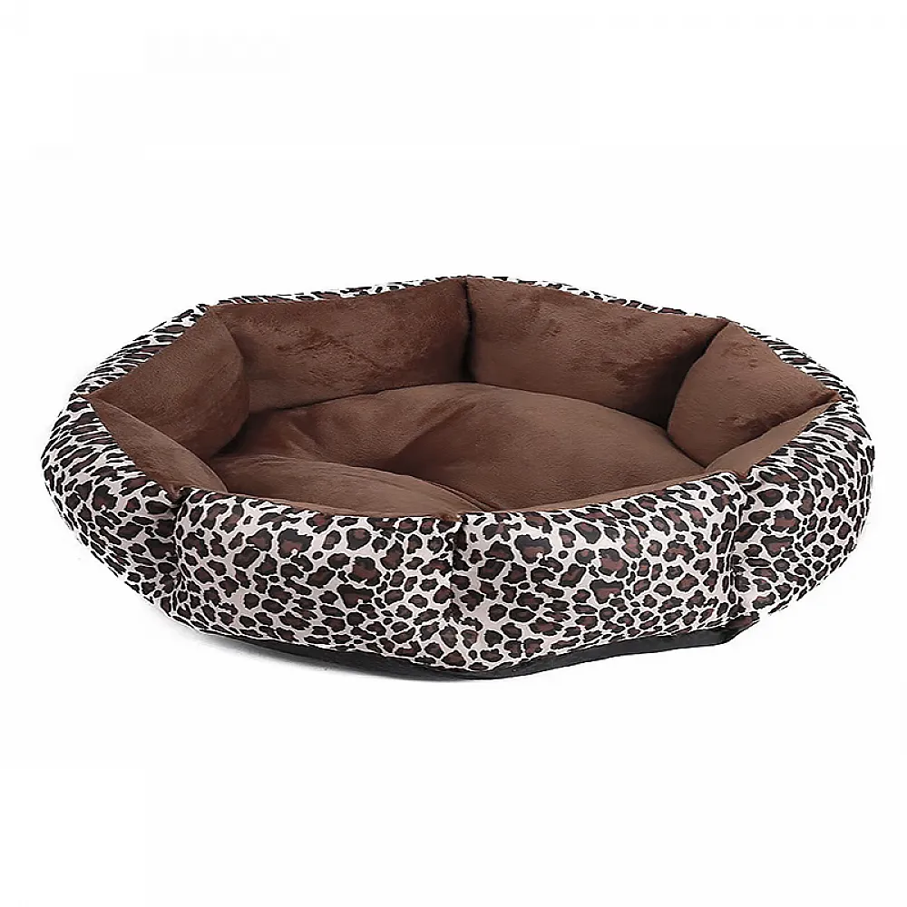Лежак для котів собак круглий SY-2022-1208-97 Leopard L (60*18 см)