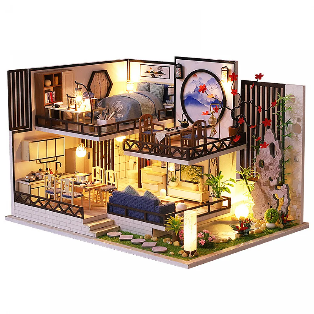 Кукольный дом конструктор DIY House M029-B Bamboo Rhime сборный румбокс