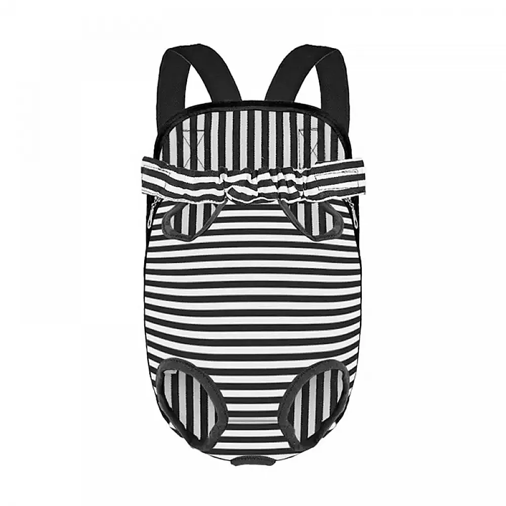 Рюкзак-кенгуру для животных DT834 Strip Black + White M Рюкзак-кенгуру для животных DT834 Strip Black + White M