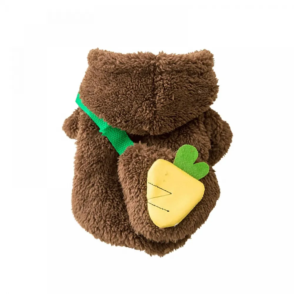Свитер для собак и кошек Тедди 2011SXSL5932 с капюшоном утепленный Brown S Свитер для собак и кошек Тедди 2011SXSL5932 с капюшоном утепленный Brown S