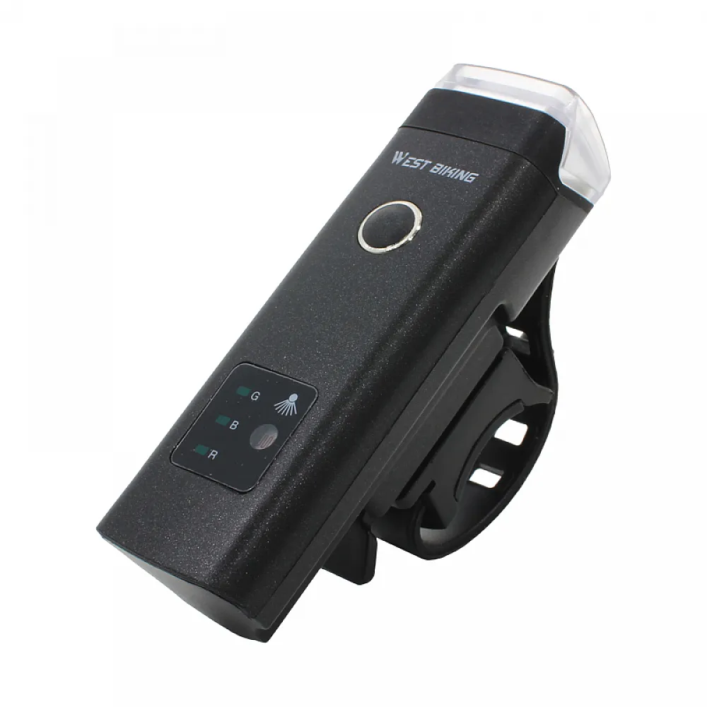 Велосипедна фара West Biking HJ-047 0701166 Black металева велофара яскравий ліхтар на акумуляторі LED